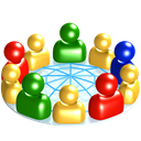 Users, Consulting, round table, group, social network, global, internet, Community, polar, world, Connection, large group, consultation, network, Social, earth Black icon