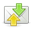 Gnome, receive, mail, send Gray icon