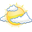 few, Gnome, Clouds, weather Gold icon