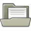 document, open, Gnome, 64 Silver icon