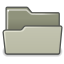 Folder, Gnome, open, 64 Silver icon