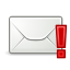 unread mail, envelope, mail, mark, Email, important Black icon