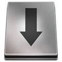 download, Disk DarkGray icon