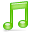 green, music Icon