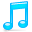 music, Blue DeepSkyBlue icon