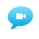 Chat, video DeepSkyBlue icon
