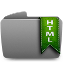 Folder, html Gray icon