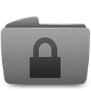Unlock, Folder, Lock Gray icon