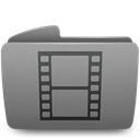 Folder, Movies Gray icon