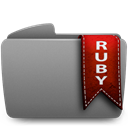ruby, Folder Gray icon