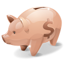 piggy, Bank Black icon
