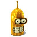 Futurama, robot, Bender, Golden Black icon