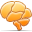 brainstorming, Brain SandyBrown icon