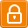 Lock DarkOrange icon