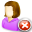 Female, delete, user Icon