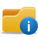 Info, Folder Goldenrod icon