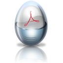 egg, adobe, Acrobat Black icon