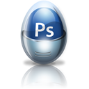 photoshop, egg, adobe Black icon