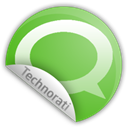 sticker, Technorati Black icon