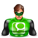 Technorati, Greenlantern, super hero Black icon