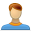 user, male, Man CornflowerBlue icon