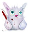 murder, rabbit, pink, Animal Gainsboro icon