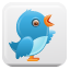 twitter, bird, 44, button WhiteSmoke icon
