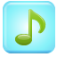 music, button, 43 PaleTurquoise icon