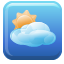 button, 54, weather, Clouds SkyBlue icon