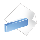 Minus, document, Blue Black icon