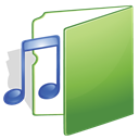 music, green, Folder DarkKhaki icon
