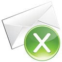 remove, Email, green Black icon