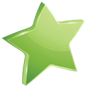 green, star Black icon