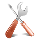 Wrench, Screwdriver, tools, settings, preferences Black icon
