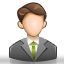 user, Business man DarkSlateGray icon