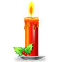 christmas, Candle Black icon