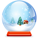 christmas, Ball, Crystal Black icon