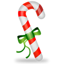 Cane, christmas Black icon