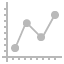 graph, line, chart Silver icon