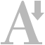 Font, Down Silver icon