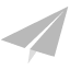 Plane, paper Silver icon