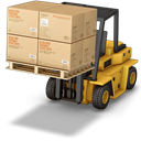 warehouse, Forklift Black icon