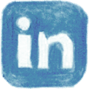 pencil, Linkedin SteelBlue icon
