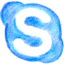 Skype, pencil LightSkyBlue icon
