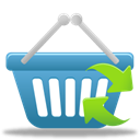 Basket, shopping, refresh SteelBlue icon