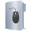 Folder, Mouse, Links Silver icon