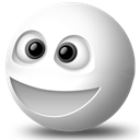 whack, smiley, happy face, yahoo, Messenger Black icon