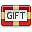 gift, card DarkRed icon
