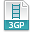 Extension, File, 3gp LightSeaGreen icon