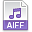 Extension, Aiff, File SlateBlue icon
